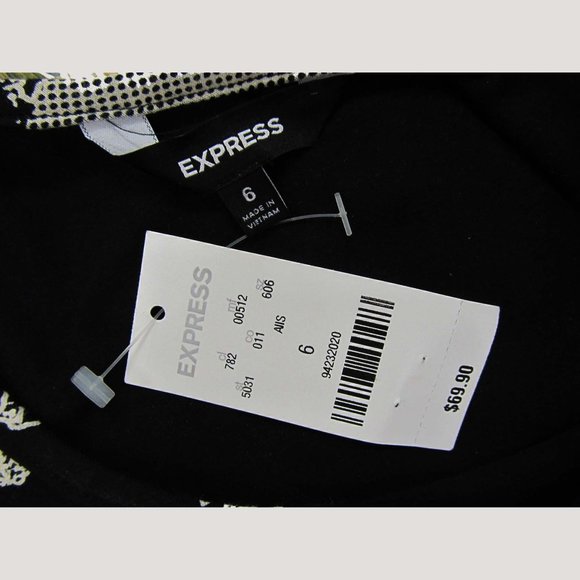 Express Dress Black/Cream Size 6 New with tags - Picture 4 of 5